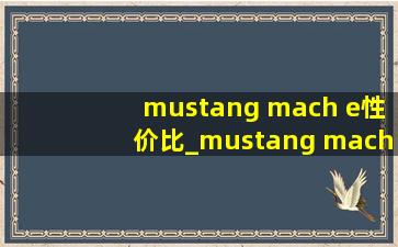 mustang mach e性价比_mustang mach e车主的真实感受